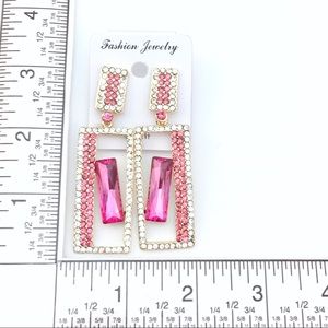 Cherryl’s Jewelry - Pink Crystal Chandelier Event Earrings Cherryl’s Jewelry - Pink Crystal Chandelier Event Earrings